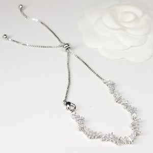 Bracelet / Anklet Pave CZ Diamond Slider NEW